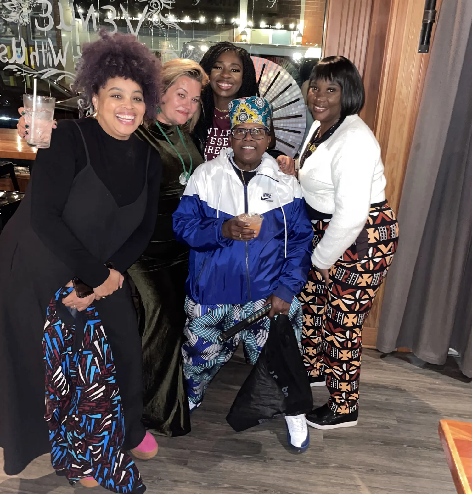 A group of women smiling