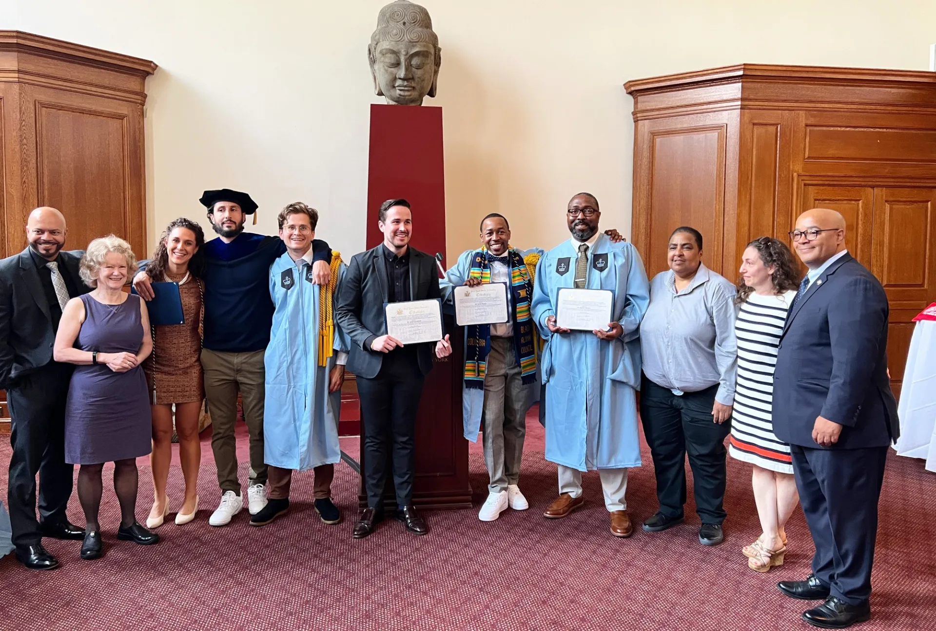 Group picture of Center for Justice Columbia graduates and staff