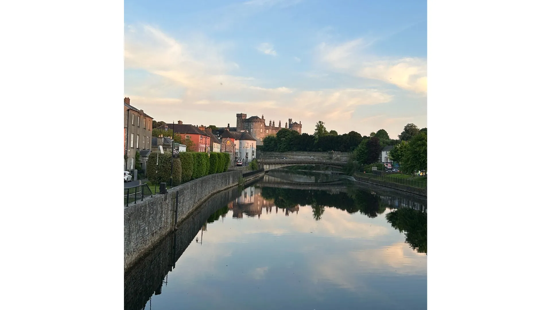Photo of northern Ireland buildings and water