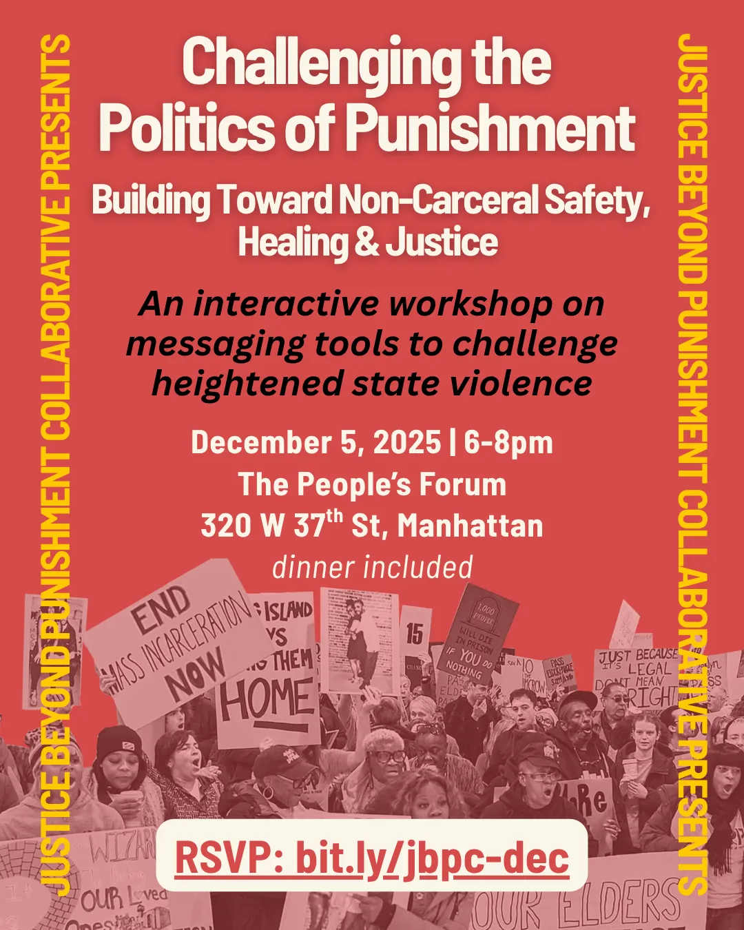 Challenging the Politics of Punishment: An interactive workshop on messaging tools to challenge heightened state violence