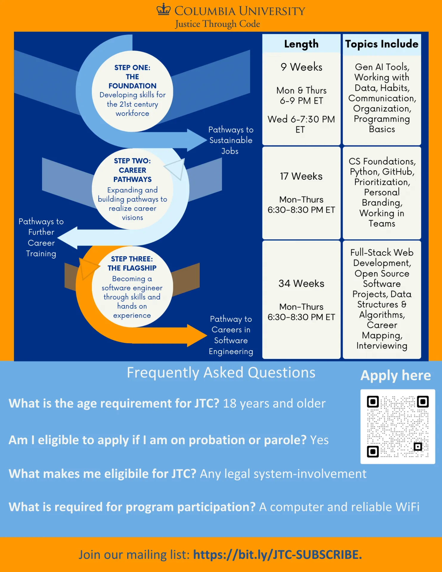 Justice Through Code Flyer