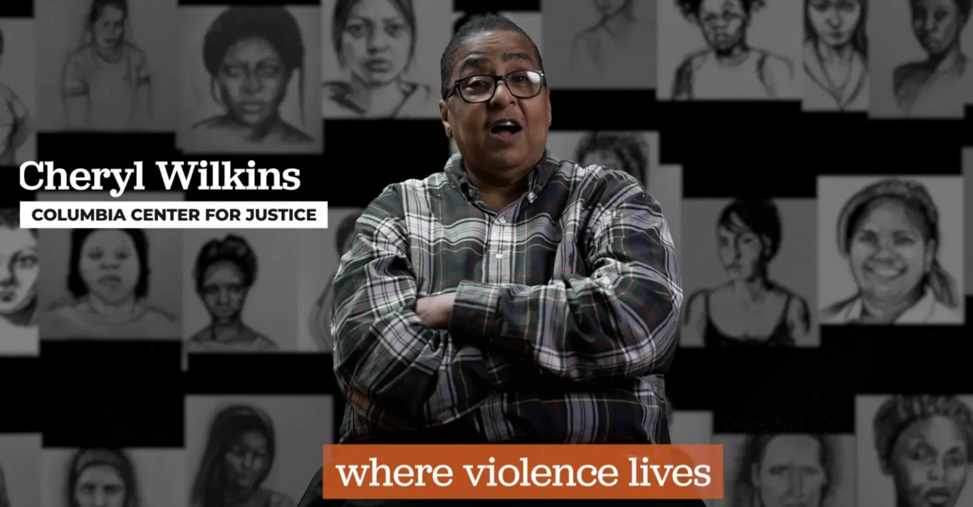 Screenshot from video featuring Cheryl Wilkins from Columbia Center for Justice 