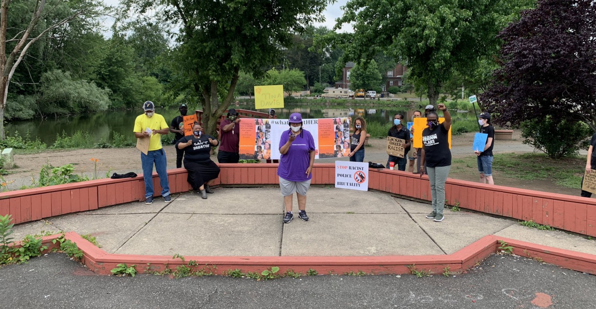 Rally participants in Rockland County