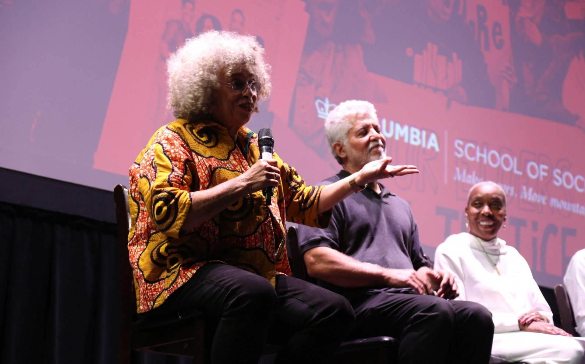 Angela Davis speaking on Beyond the Bars panel