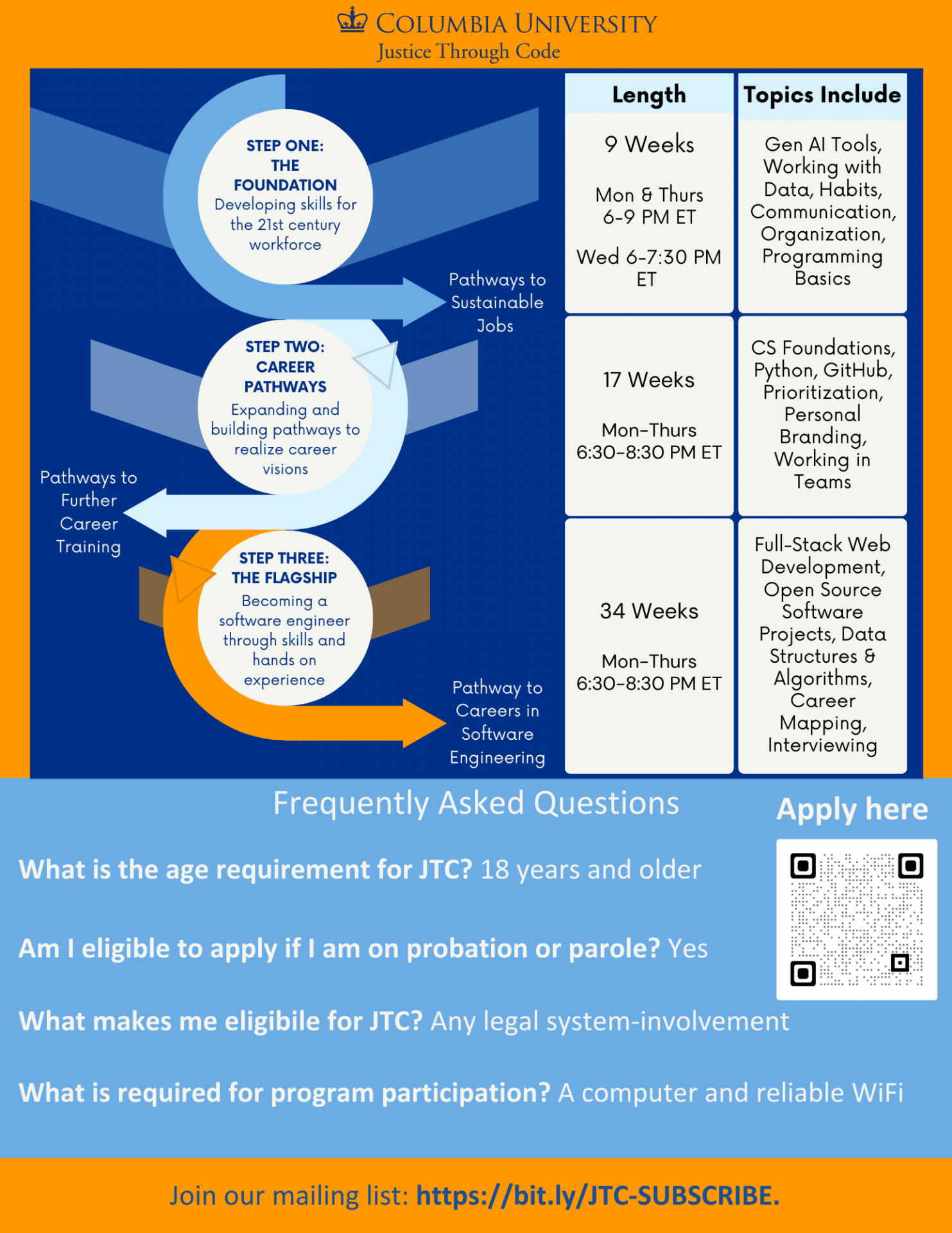 Justice Through Code Flyer